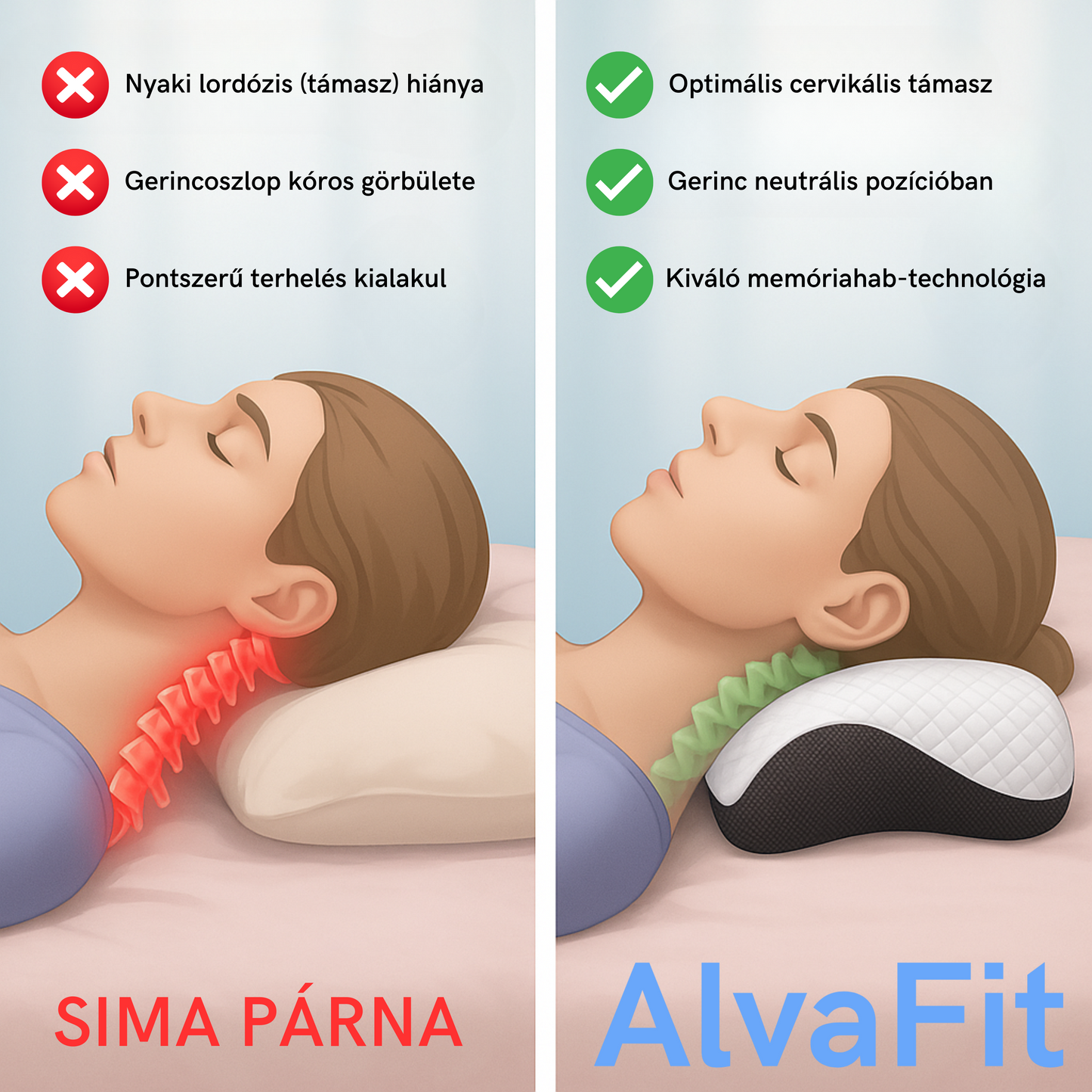 Ergonomikus Gyógypárna